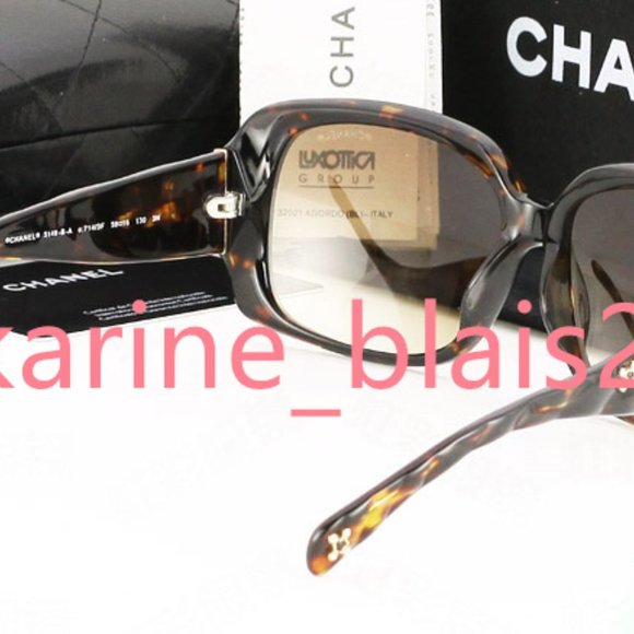 100% genuine authentic CHANEL 5149 B 714 dark havana brown sunglasses crystals - Picture 2 of 11